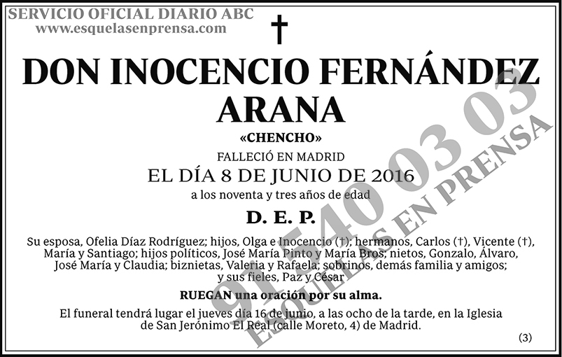 Inocencio Fernández Arana